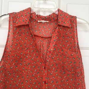 LUSH | floral sleeveless shirt